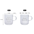 Crystal Coffee Mug Clear Cups with Handle